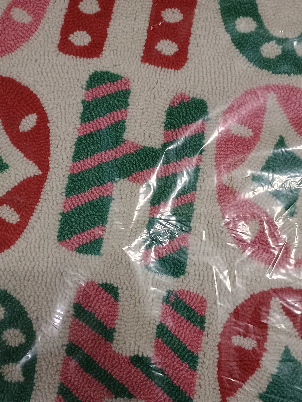 2x3 Ho Ho Ho Hooked Rug Christmas Santa Floor Door Mat Entry Way NEW